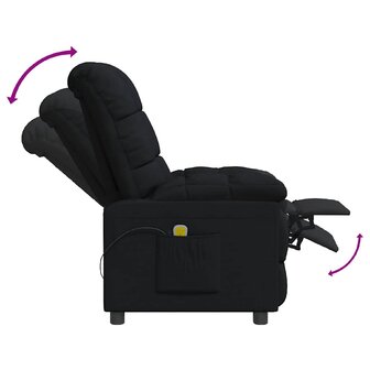 Massagestoel stof zwart 7