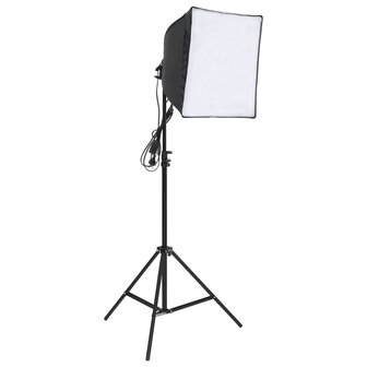 Fotostudioset met verlichtingsset, achtergrond en reflector 4