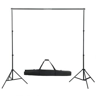 Fotostudioset met verlichtingsset, achtergrond en reflector 9