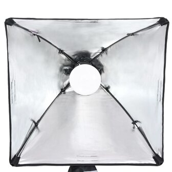 Fotostudioset met verlichtingsset, achtergrond en reflector 4