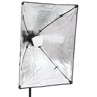 Fotostudioset met verlichtingsset, achtergrond en reflector 9