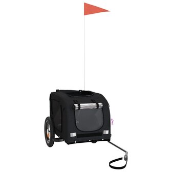 Hondenfietstrailer oxford stof en ijzer zwart 3