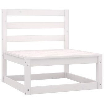 2-delige Loungeset massief grenenhout wit 2