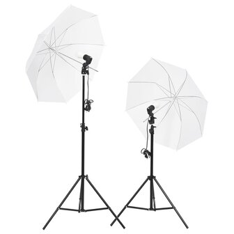 Fotostudioset met verlichtingsset, achtergrond en reflector 4