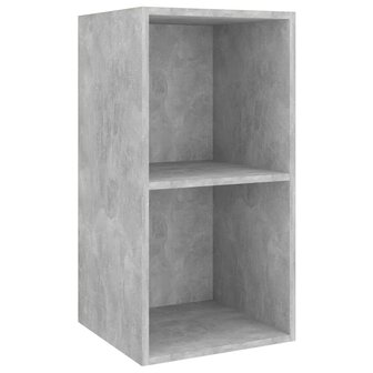 Tv-wandmeubel 37x37x72 cm bewerkt hout betongrijs 2