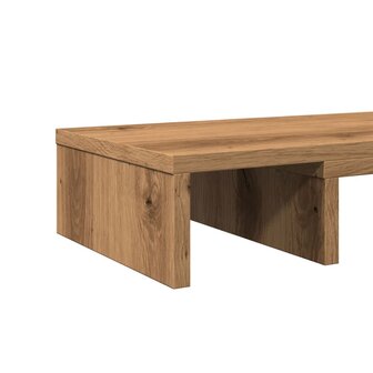 Monitorstandaard verstelbaar 60x24x10,5cm hout artisanaal eiken 7