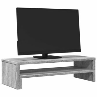 Monitorstandaard 54x22x15 cm bewerkt hout grijs sonoma eiken 3