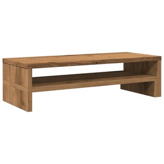 Monitorstandaard 54x22x15 cm bewerkt hout artisanaal eikenkleur 6