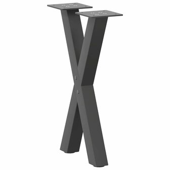 Salontafelpoten 2 st X-vormig 28x(42-43) cm staal antraciet 4