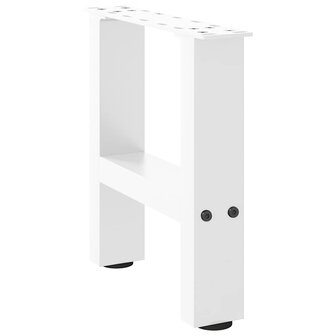 Salontafelpoten 2 st 30x(30-31) cm staal wit 3