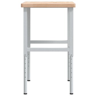 Werkbank rechthoekig 100x60x(73-99,5) cm massief eikenhout 6