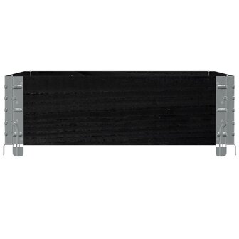 Palletopzetrand 80x60 cm massief grenenhout zwart 4
