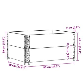Palletopzetranden 2 st 80x60 cm massief grenenhout bruin 8