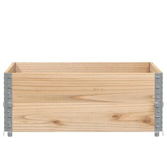 Palletopzetranden 2 st 100x100 cm massief grenenhout 3