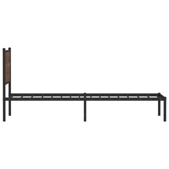 Bedframe zonder matras metaal bruin eikenkleurig 90x200 cm 6