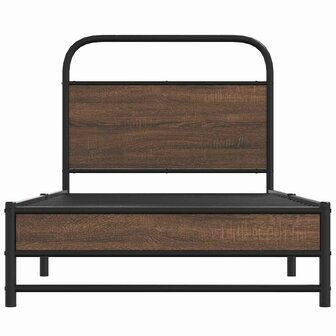 Bedframe zonder matras bewerkt hout bruin eikenkleur 90x190 cm 5