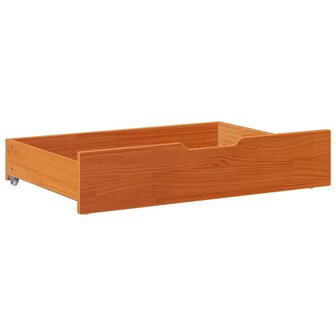 Bedlades 2 st 80x55x17 massief grenenhout wasbruin 4