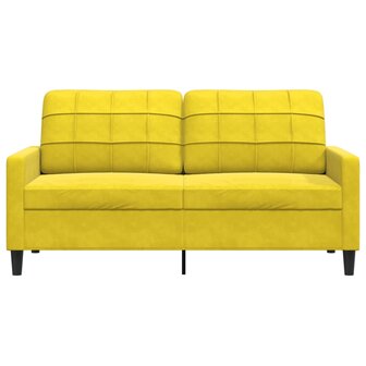 Tweezitsbank 140 cm fluweel geel 4