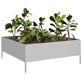 Plantenbak verhoogd 100x100x25 cm gegalvaniseerd staal 3