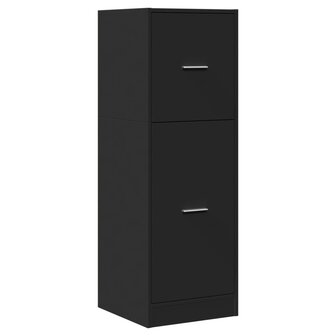Apothekerskast 40x41x118 cm bewerkt hout zwart 3