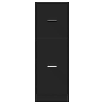 Apothekerskast 40x41x118 cm bewerkt hout zwart 5