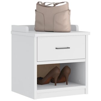Gangbankje SANDNES wit 45x40x50 cm massief grenenhout 1