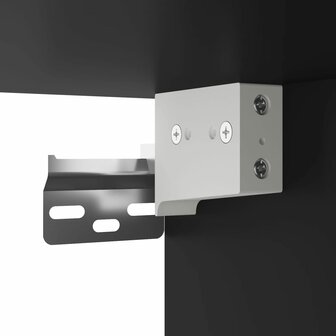 Vitrinekast 60x8,5x58 cm bewerkt hout zwart 8