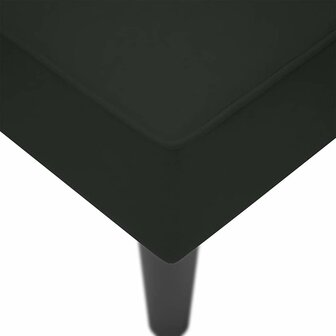 Chaise longue met rechterarmleuning fluweel zwart 7
