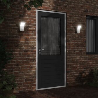 Buitenwandlampen 2 st LED gegoten aluminium wit 3