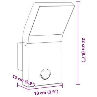 Buitenwandlampen 2 st LED gegoten aluminium wit 9