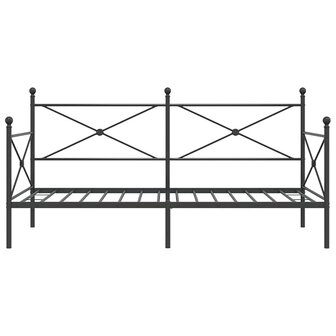 Slaapbank zonder matras 100x190 cm staal zwart 5