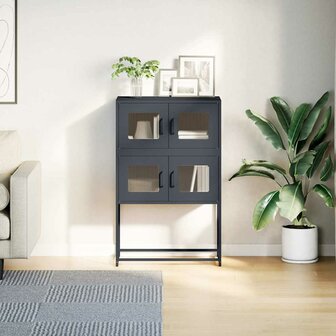Hoge kast 68x39x107 cm staal antracietkleurig 4