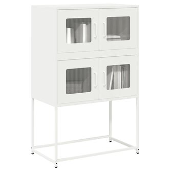 Hoge kast 68x39x107 cm staal wit 1