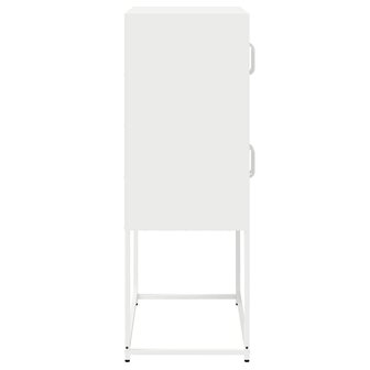 Hoge kast 68x39x107 cm staal wit 7