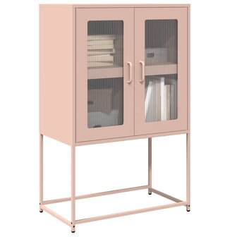 Hoge kast 68x39x107 cm staal roze 1