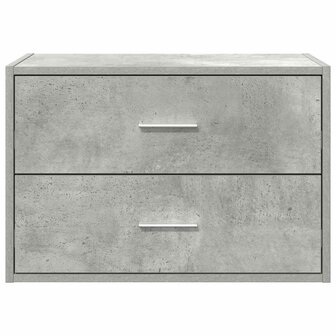 Kast met 2 lades 60x31x40 cm bewerkt hout betongrijs 4