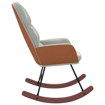 Schommelstoel fluweel lichtgrijs 5