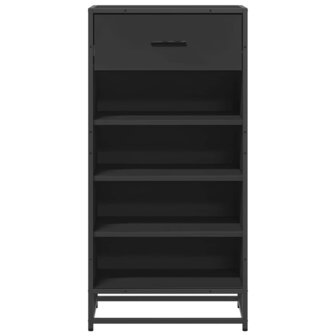 Schoenenrek 48x38x97,5 cm bewerkt hout zwart 4