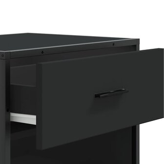 Schoenenrek 48x38x97,5 cm bewerkt hout zwart 8