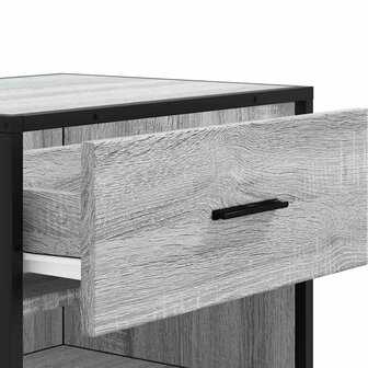 Schoenenrek 48x38x97,5 cm bewerkt hout grijs sonoma eikenkleur 8