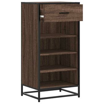 Schoenenrek 48x38x97,5 cm bewerkt hout bruin eikenkleurig 5