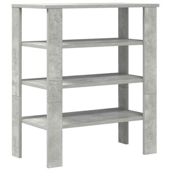 Schoenenrek 61x32x70 cm bewerkt hout betongrijs 6