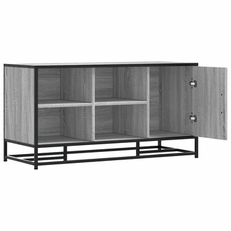 Schoenenbank 100x40x53,5 cm bewerkt hout en metaal grijs sonoma 5