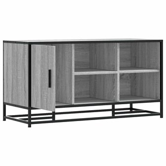 Schoenenbank 100x40x53,5 cm bewerkt hout en metaal grijs sonoma 6