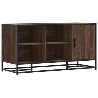 Schoenenbank 100x40x53,5 cm bewerkt hout en metaal bruin eiken 2
