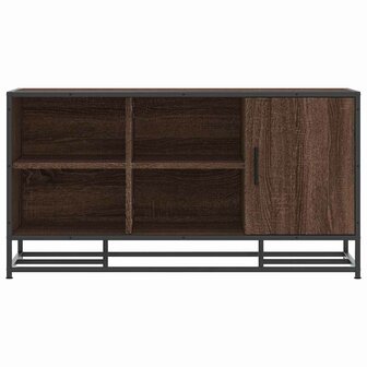 Schoenenbank 100x40x53,5 cm bewerkt hout en metaal bruin eiken 4