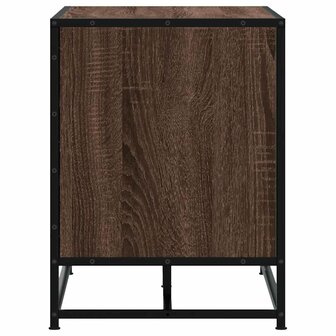 Schoenenbank 100x40x53,5 cm bewerkt hout en metaal bruin eiken 7