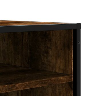 Schoenenbank 84x40x53,5 cm bewerkt hout en metaal gerookt eiken 7