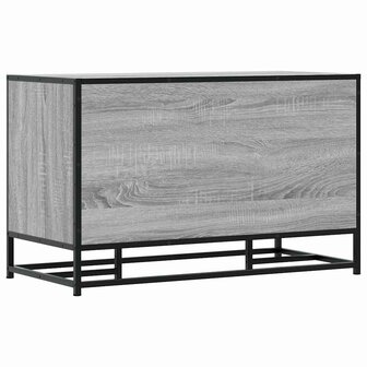 Schoenenbank 84x40x53,5 cm bewerkt hout en metaal grijs sonoma 6