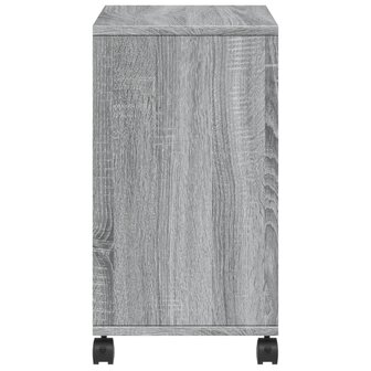 Bijzettafel met wieltjes 50x30x55 cm hout grijs sonoma eiken 6